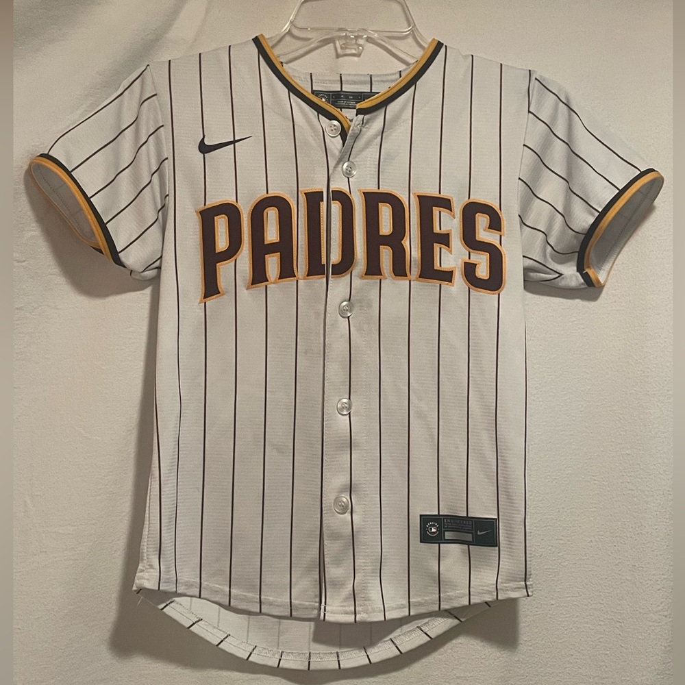 San Diego Padres Genuine Merchandise Juan Soto Jersey with Brown Pinstripes